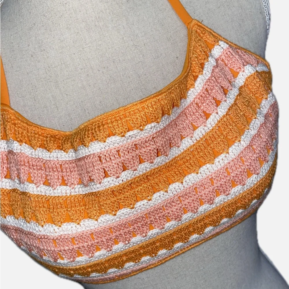 No Boundaries Vibrant Orange bikini top-NWOT